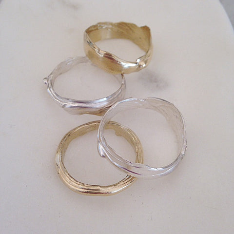 Molten Ring 9ct Gold- Unisex- Made to order. Current gold prices on application