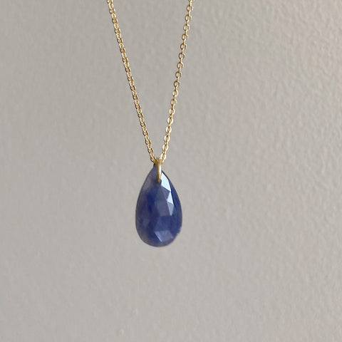 Sapphire Slice Necklace- Blue