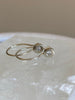 Sirocco Hoop Hook Earrings 9 or 18k white gold w/Diamond-made to order.