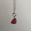 Rumi sapphire Necklace- Thick Chain