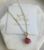 Rumi sapphire Necklace- Thick Chain