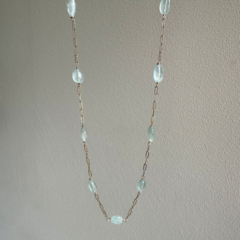 Goddess Aquamarine Chain Necklace