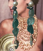Goddess Apatite, Pearl and Larimar Earrings