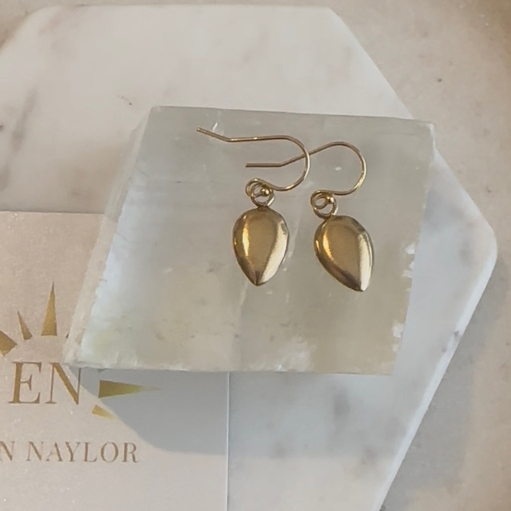 Lotus Earrings 9 or 18k Gold-made to order