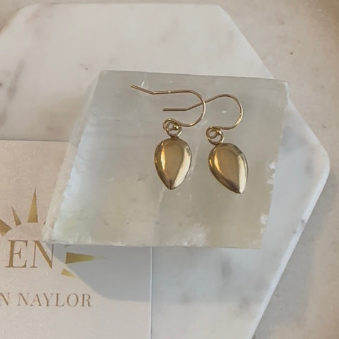 Lotus Earrings 9 or 18k Gold-made to order