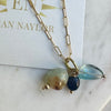 Rumi Juicy Triple Necklace. Sapphire, Fluorite and Aventurine