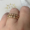 Rain Rings. Single thin ring. 9/14/18k Gold.