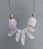 RAW Rose Quartz and Coral Necklace