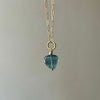 Rumi Teal Apatite Necklace- Thick chain