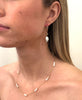 Keshi Pearl and Raw Diamond Earrings. (Hoops or hooks)