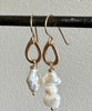 Asymmetrical Keshi pearl Earrings.