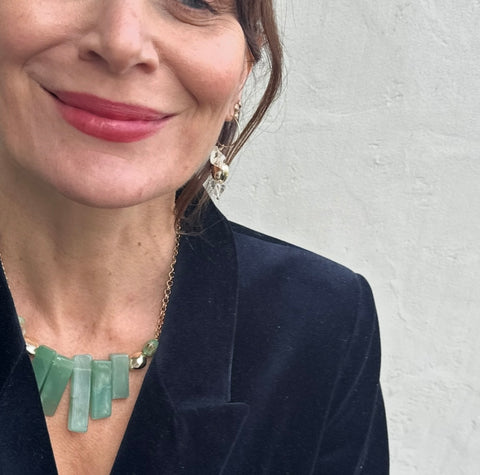 RAW Aventurine Bar Necklace
