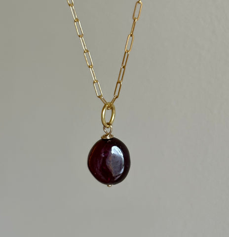 Rumi Ruby Necklace- Thick chain