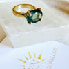 Moss Aquamarine Adorn Ring 9K Recycled Gold