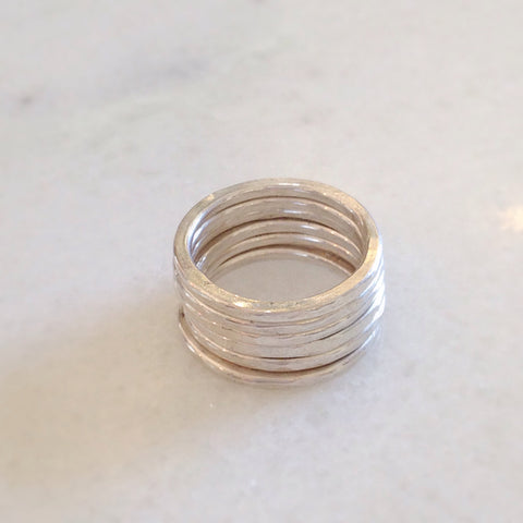 Adorn Stack Rings Silver