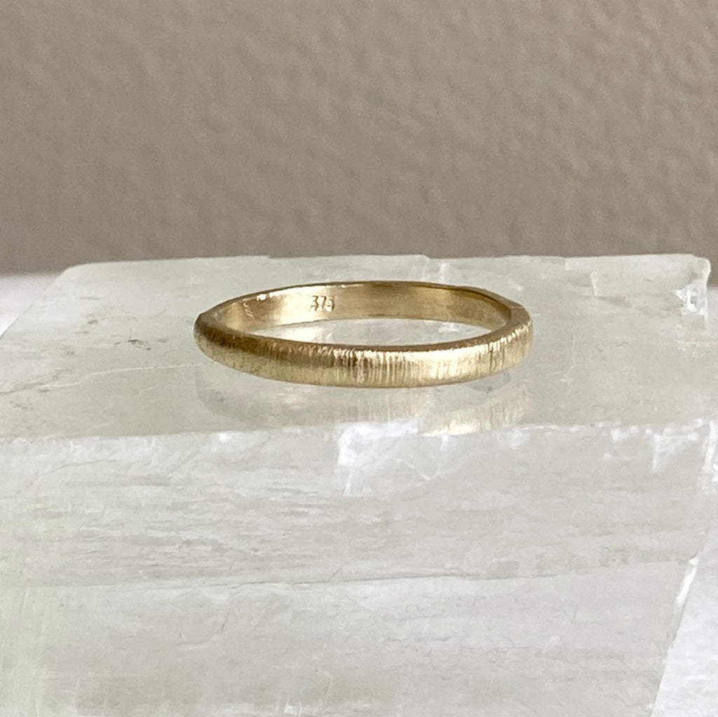 Adorn Textured Wedding Band 9k, 14k or 18ct Gold. Made to order. Current gold prices on application