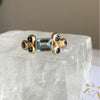Aquamarine ring w/ sapphires 14k