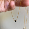 Petite Black Diamond Briolette Necklace