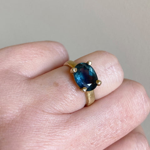 Parti Sapphire Gold Adorn Ring- Made to order in your choice of gold