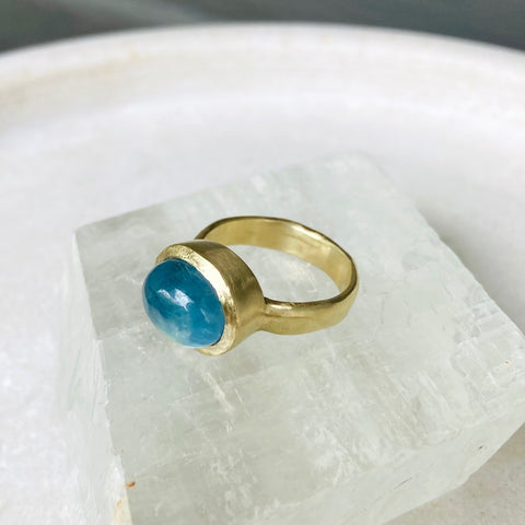 Aquamarine Ring 9k Gold
