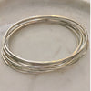 Adorn Textured Bangles Sterling Silver ( Set of 12)
